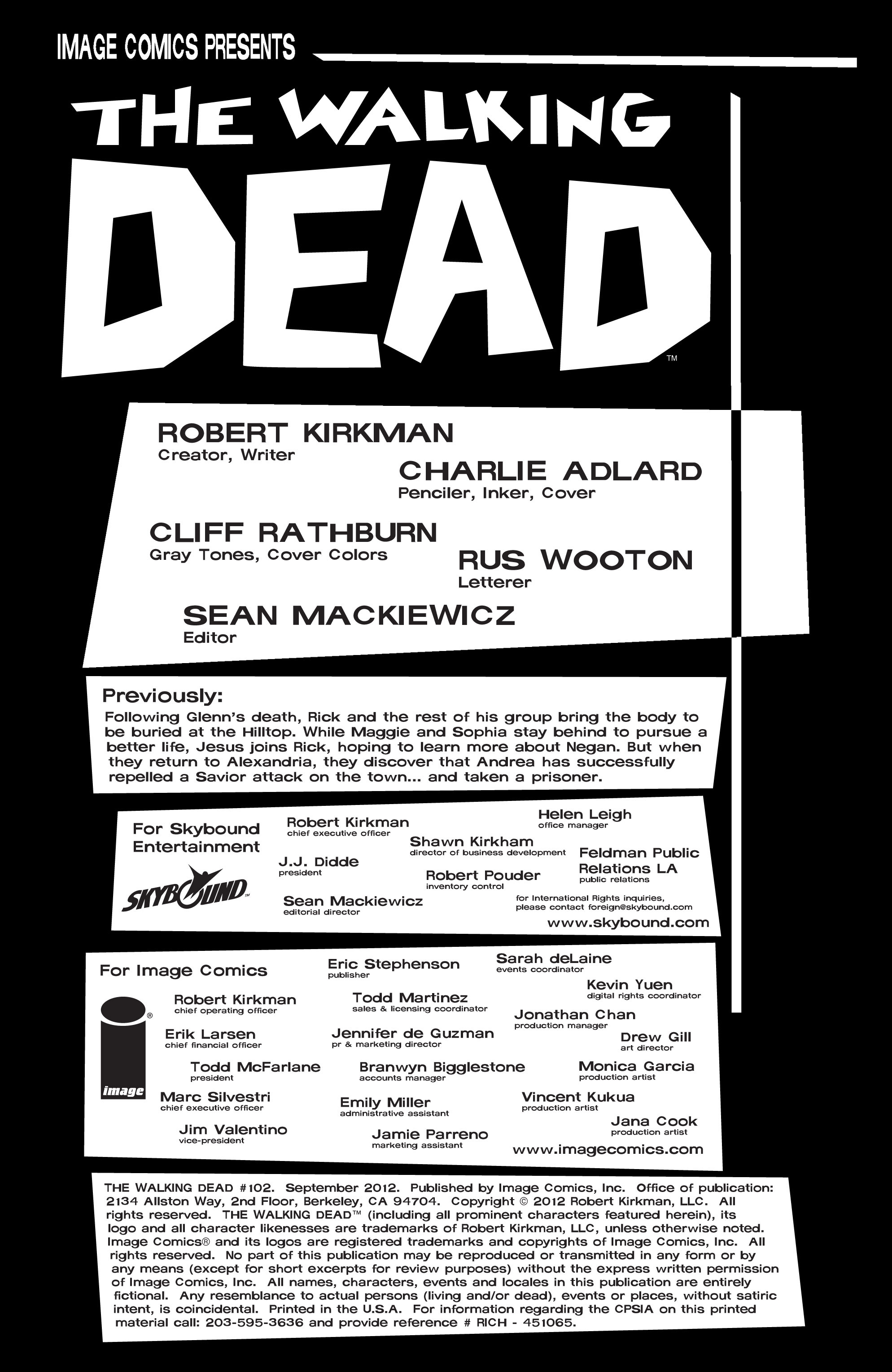 Read The Walking Dead (2003) Manga Online