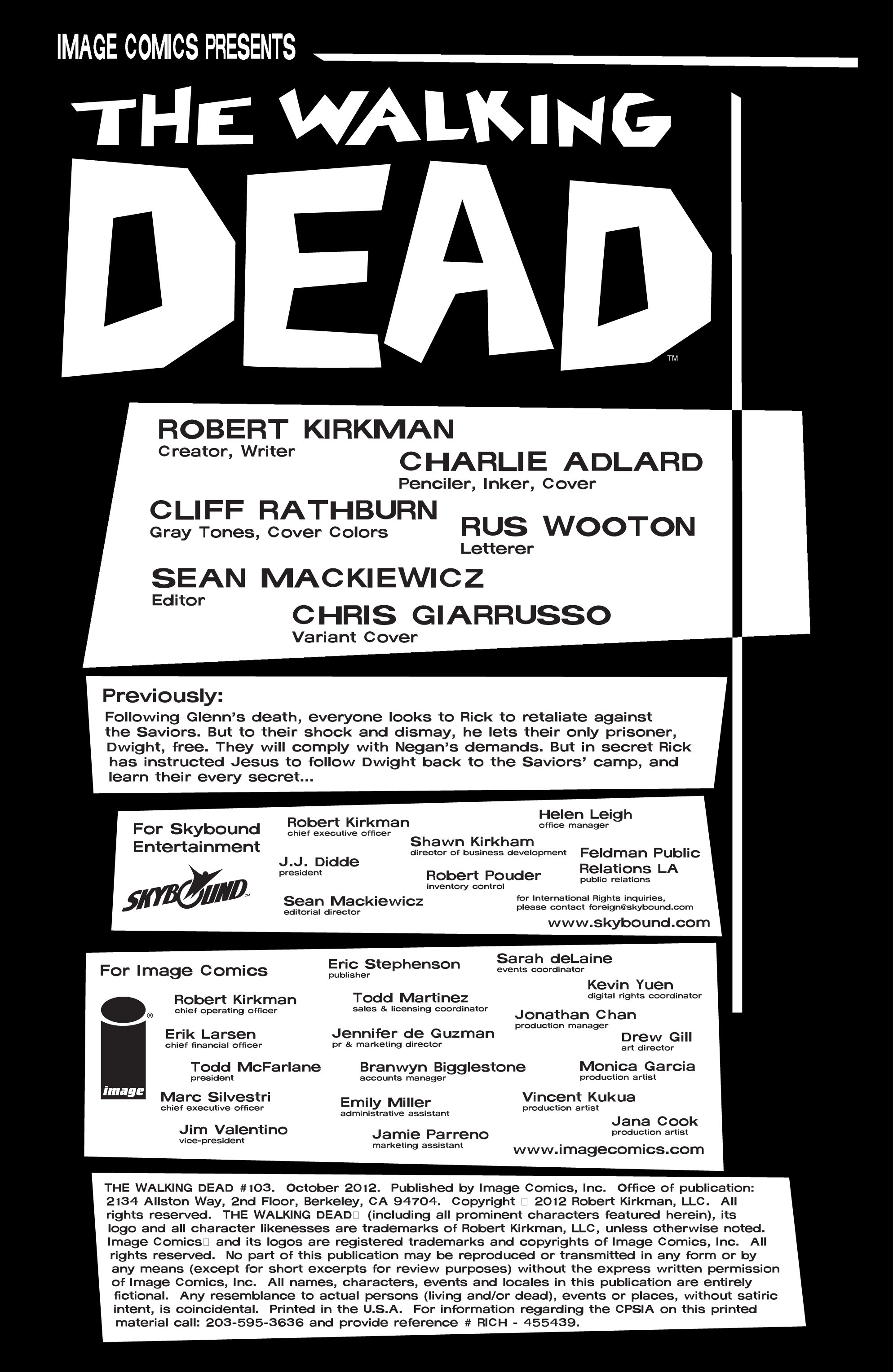 Read The Walking Dead (2003) Manga Online
