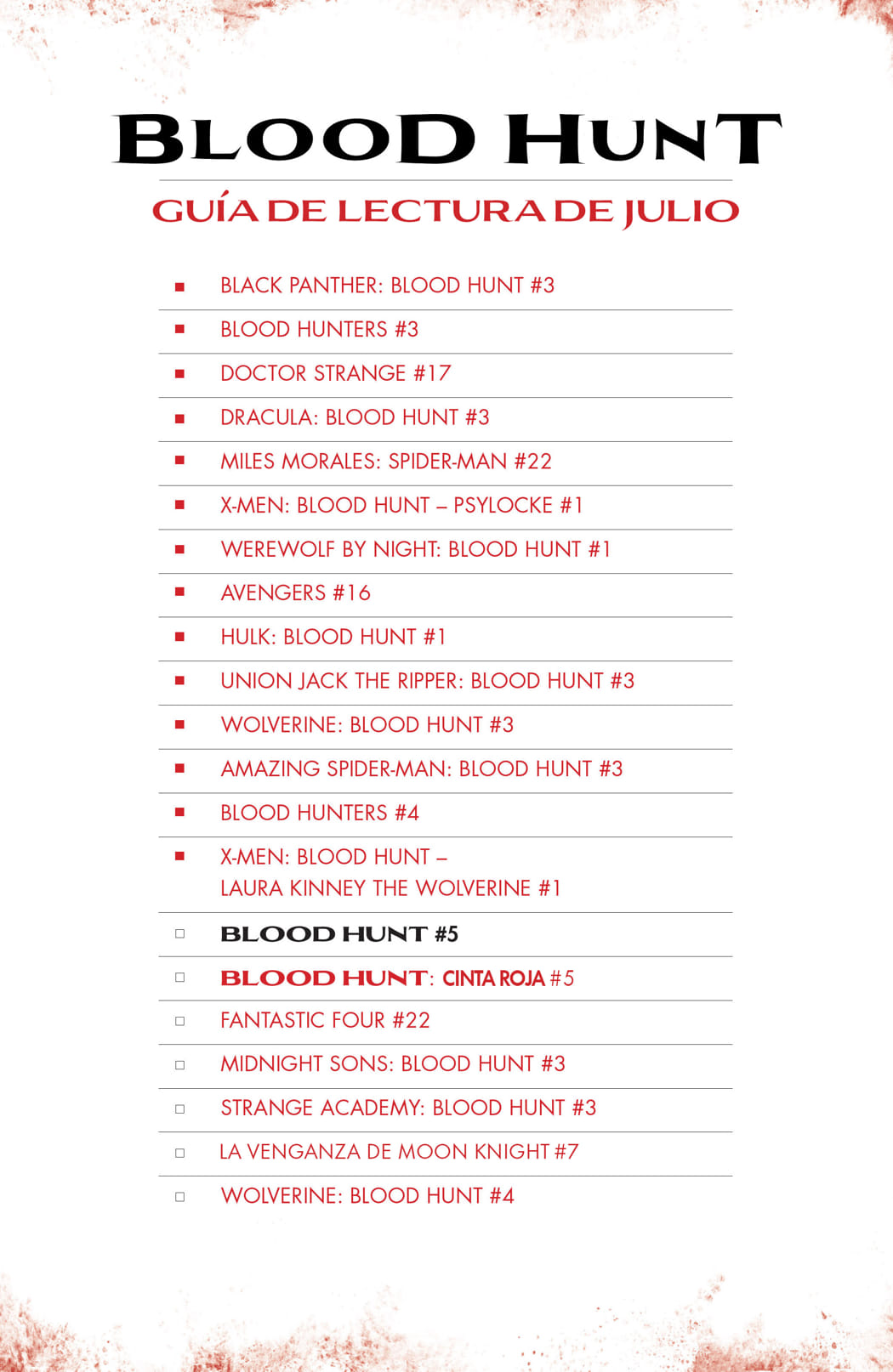 Read Blood Hunt (2024) Manga Online